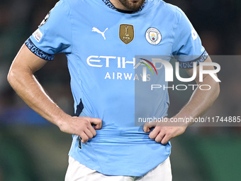 Mateo Kovacic of Manchester City reacts during the UEFA Champions League match between Sporting CP and Manchester City at Jose Alvalade Stad...