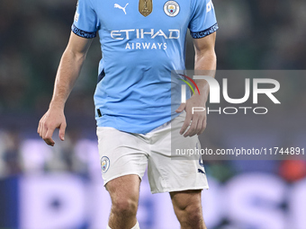 Mateo Kovacic of Manchester City is in action during the UEFA Champions League match between Sporting CP and Manchester City at Jose Alvalad...