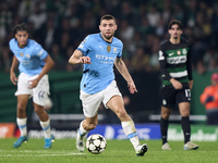 Mateo Kovacic of Manchester City is in action during the UEFA Champions League match between Sporting CP and Manchester City at Jose Alvalad...