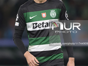 Francisco Trincao of Sporting CP looks on during the UEFA Champions League match between Sporting CP and Manchester City at Jose Alvalade St...