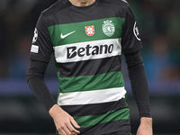 Francisco Trincao of Sporting CP looks on during the UEFA Champions League match between Sporting CP and Manchester City at Jose Alvalade St...