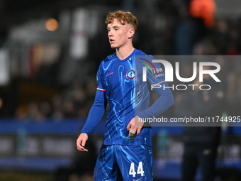 Brodie Hughes (44 Chelsea) looks on during the EFL Trophy match between Cambridge United and Chelsea Under 21s at the Cledara Abbey Stadium...