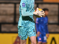 Goalkeeper Lucas Bergstrom (47 Chelsea) is in action during the EFL Trophy match between Cambridge United and Chelsea Under 21s at the Cleda...