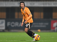 Amaru Kaunda (37 Cambridge United) controls the ball during the EFL Trophy match between Cambridge United and Chelsea Under 21s at the Cleda...