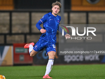 Jimmy Jay Morgan (58 Chelsea) during the EFL Trophy match between Cambridge United and Chelsea Under 21s at the Cledara Abbey Stadium in Cam...