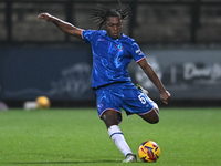 Donnell McNeilly (57 Chelsea) shoots during the EFL Trophy match between Cambridge United and Chelsea Under 21s at the Cledara Abbey Stadium...