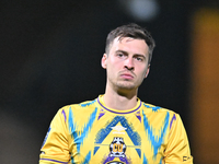 Goalkeeper Jack Stevens of Cambridge United looks on during the EFL Trophy match between Cambridge United and Chelsea Under 21s at the Cleda...