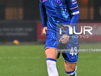 Harvey Vale (43 Chelsea) controls the ball during the EFL Trophy match between Cambridge United and Chelsea Under 21s at the Cledara Abbey S...