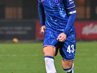 Harvey Vale (43 Chelsea) controls the ball during the EFL Trophy match between Cambridge United and Chelsea Under 21s at the Cledara Abbey S...