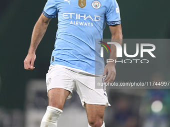 Ilkay Gundogan of Manchester City is in action during the UEFA Champions League match between Sporting CP and Manchester City at Jose Alvala...