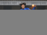 Kiano Dyer (33 Chelsea) passes the ball during the EFL Trophy match between Cambridge United and Chelsea Under 21s at the Cledara Abbey Stad...