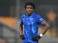 Ato Ampah (55 Chelsea) looks on during the EFL Trophy match between Cambridge United and Chelsea Under 21s at the Cledara Abbey Stadium in C...