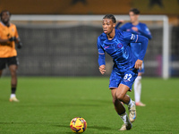 Ishe Samuels Smith (62 Chelsea) goes forward during the EFL Trophy match between Cambridge United and Chelsea Under 21s at the Cledara Abbey...