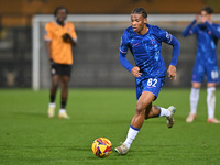 Ishe Samuels Smith (62 Chelsea) controls the ball during the EFL Trophy match between Cambridge United and Chelsea Under 21s at the Cledara...