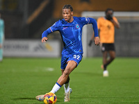 Ishe Samuels Smith (62 Chelsea) controls the ball during the EFL Trophy match between Cambridge United and Chelsea Under 21s at the Cledara...