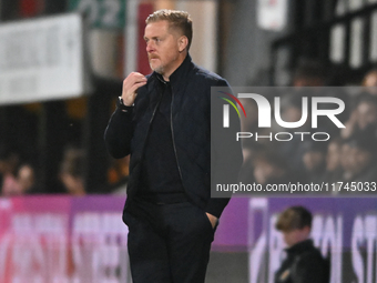 Manager Garry Monk, the manager of Cambridge United, looks on during the EFL Trophy match between Cambridge United and Chelsea Under 21s at...