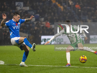 Cameron Humphreys #20 of Wycombe Wanderers F.C. is in action during the Sky Bet League 1 match between Stockport County and Wycombe Wanderer...