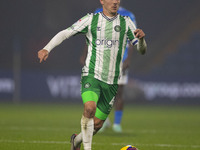 Josh Scowen, number 4 of Wycombe Wanderers F.C., participates in the Sky Bet League 1 match between Stockport County and Wycombe Wanderers a...