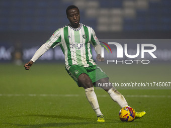 Daniel Udoh #11 of Wycombe Wanderers F.C. is in action during the Sky Bet League 1 match between Stockport County and Wycombe Wanderers at t...