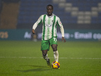 Daniel Udoh #11 of Wycombe Wanderers F.C. is in action during the Sky Bet League 1 match between Stockport County and Wycombe Wanderers at t...