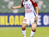 Cho Yumin of Sharjah FC plays during the AFC Champions League Two Group A football match between United Arab Emirates' Sharjah FC and Iran's...