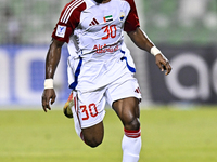 Ousmane Camara of Sharjah FC plays in the AFC Champions League Two Group A football match between United Arab Emirates' Sharjah FC and Iran'...