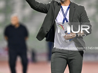 Asepahan SC head coach Hugo Miguel Pereira reacts during the AFC Champions League Two Group A football match between United Arab Emirates Sh...