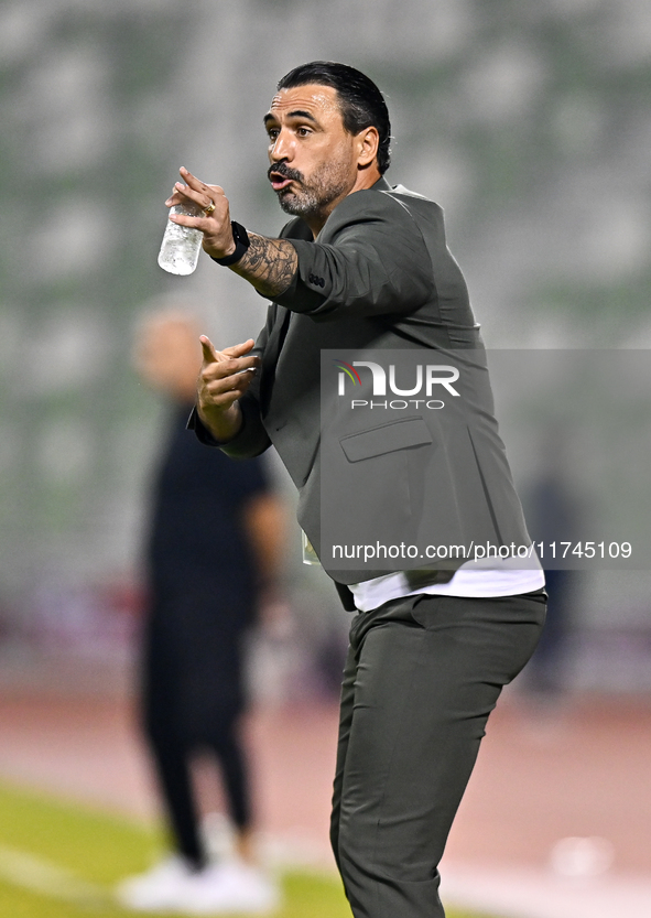 Asepahan SC head coach Hugo Miguel Pereira reacts during the AFC Champions League Two Group A football match between United Arab Emirates Sh...