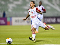 Guilherme Cunha of Sharjah FC plays in the AFC Champions League Two Group A football match between United Arab Emirates' Sharjah FC and Iran...