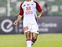 Majed Hassan Alahmadi of Sharjah FC plays in the AFC Champions League Two Group A football match between United Arab Emirates' Sharjah FC an...