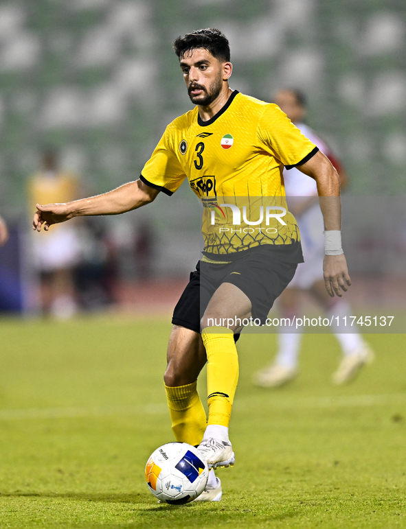 Hossein Goodarzi of Asepahan SC plays in the AFC Champions League Two Group A football match between United Arab Emirates Sharjah FC and Ira...