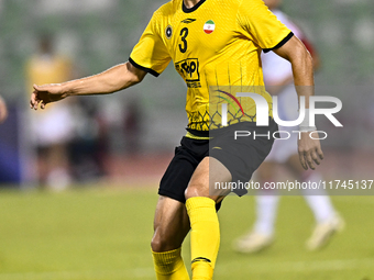 Hossein Goodarzi of Asepahan SC plays in the AFC Champions League Two Group A football match between United Arab Emirates Sharjah FC and Ira...