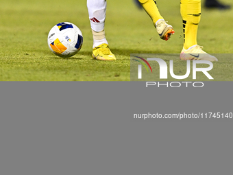 Mehdi Lamouchi of Sepahan SC battles for the ball with Khaled Ebraheim Aldhanhani of Sharjah FC during the AFC Champions League Group A foot...