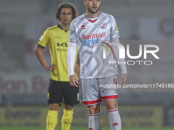 Will Swan of Crawley Town is on the ball at kick-off during the Sky Bet League 1 match between Burton Albion and Crawley Town at the Pirelli...