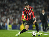 Theo Hernandez left-back of AC Milan and France during the UEFA Champions League 2024/25 League Phase MD4 match between Real Madrid C.F. and...