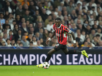 Tammy Abraham centre-forward of AC Milan and England in action during the UEFA Champions League 2024/25 League Phase MD4 match between Real...