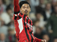 Tijjani Reijnders central midfield of AC Milan and Netherlands celebrates after scoring his sides first goal during the UEFA Champions Leagu...