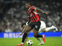 Rafael Leao left winger of AC Milan and Portugal during the UEFA Champions League 2024/25 League Phase MD4 match between Real Madrid C.F. an...