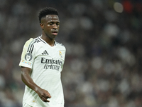 Vinicius Junior left winger of Real Madrid and Brazil during the UEFA Champions League 2024/25 League Phase MD4 match between Real Madrid C....