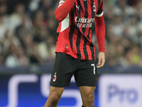 Alvaro Morata centre-forward of AC Milan and Spain protest to referee during the UEFA Champions League 2024/25 League Phase MD4 match betwee...