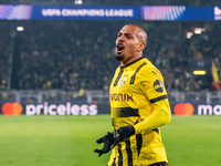 Donyell Malen of Borussia Dortmund celebrates his goal during the UEFA Champions League 2024/25 League Phase MD4 soccer match between Boruss...