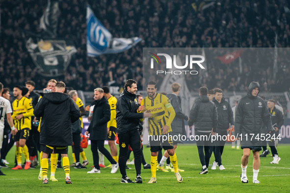 Emre Can of Borussia Dortmund celebrates after winning the UEFA Champions League 2024/25 League Phase MD4 soccer match between Borussia Dort...