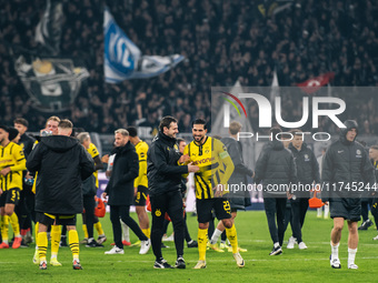 Emre Can of Borussia Dortmund celebrates after winning the UEFA Champions League 2024/25 League Phase MD4 soccer match between Borussia Dort...