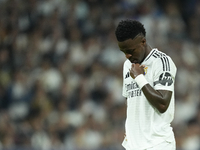 Vinicius Junior left winger of Real Madrid and Brazil during the UEFA Champions League 2024/25 League Phase MD4 match between Real Madrid C....