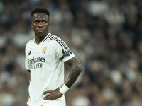 Vinicius Junior left winger of Real Madrid and Brazil during the UEFA Champions League 2024/25 League Phase MD4 match between Real Madrid C....