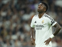 Vinicius Junior left winger of Real Madrid and Brazil during the UEFA Champions League 2024/25 League Phase MD4 match between Real Madrid C....