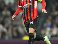 Theo Hernandez left-back of AC Milan and France during the UEFA Champions League 2024/25 League Phase MD4 match between Real Madrid C.F. and...