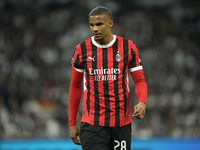 Malick Thiaw centre-back of AC Milan and Germany during the UEFA Champions League 2024/25 League Phase MD4 match between Real Madrid C.F. an...