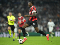 Rafael Leao left winger of AC Milan and Portugal during the UEFA Champions League 2024/25 League Phase MD4 match between Real Madrid C.F. an...