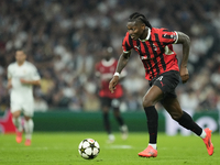 Rafael Leao left winger of AC Milan and Portugal during the UEFA Champions League 2024/25 League Phase MD4 match between Real Madrid C.F. an...